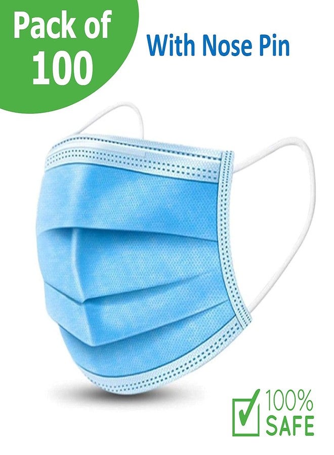 WELLSTAR Disposable Surgical Face Mask- 3 PLY Non Woven Fabric(3 Layer Mask), with Nose Pin & Ultrasonically welded Ear loop, Surgical 3 Ply Mask - Image 2